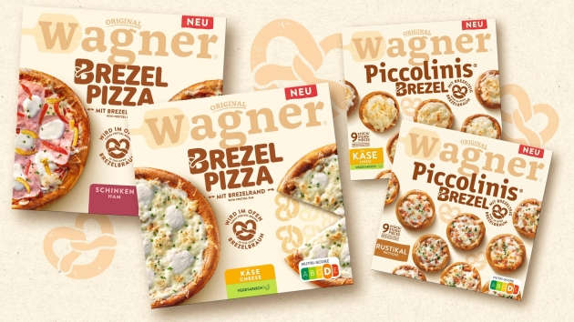 Ab September 2023 ist die Original Wagner Bretzel Pizza im Handel erhltlich, im Novemberstarten die  Original Wagner Piccolinis Brezel - Quelle: Original Wagner Pizza GmbH